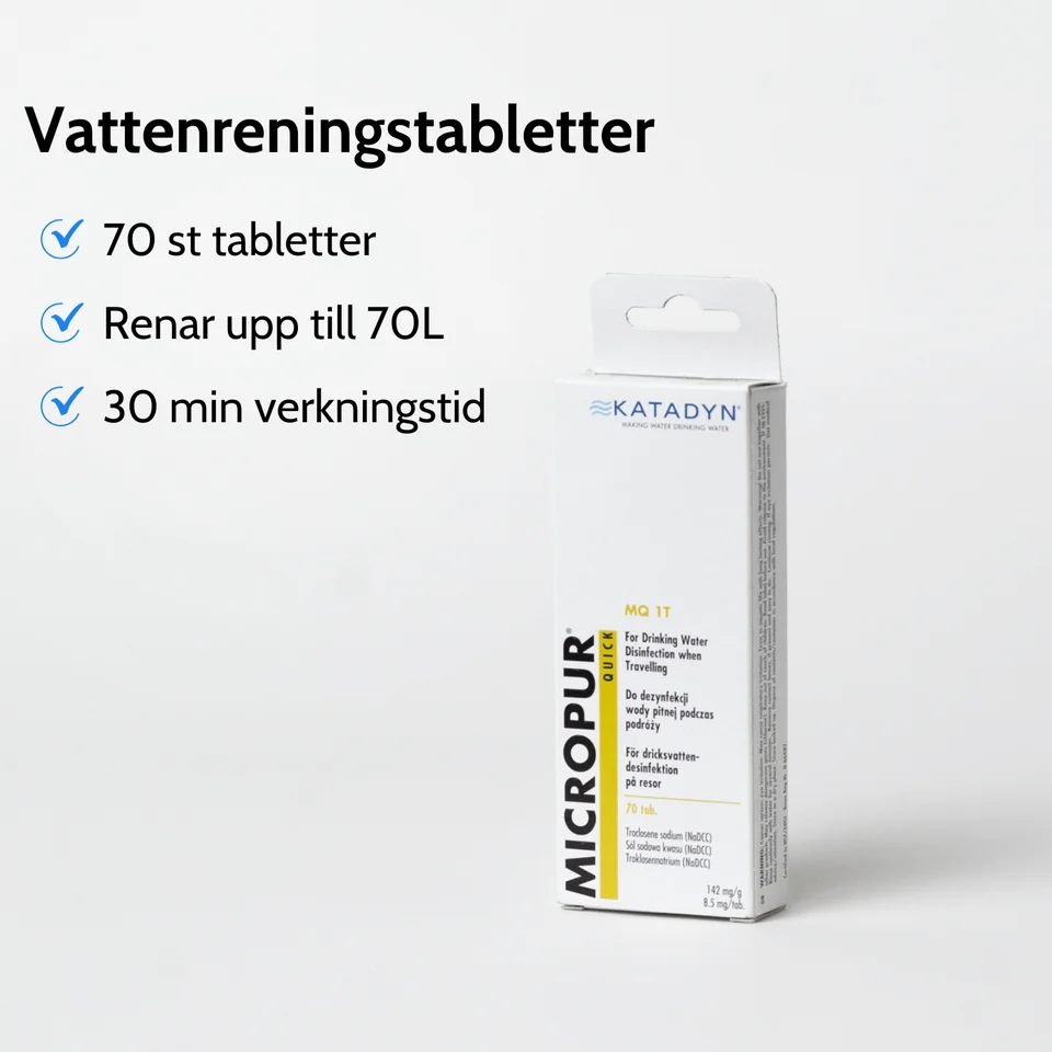 Burk med Katadyn Micropur Quick vattenreningstabletter