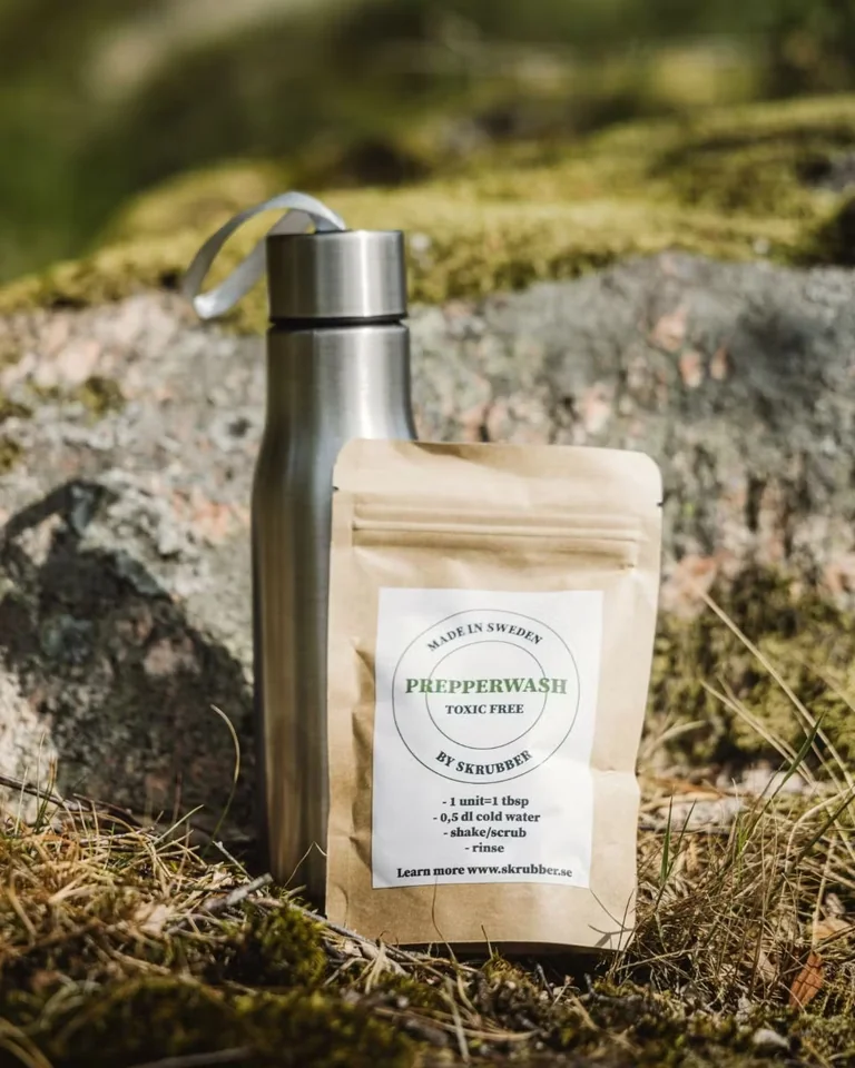 PrepperWash allrengöringspulver i förpackning